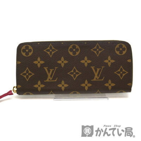 Louis Vuitton Portefeuille Clemence Canvas Wallet Fuchsia Brown - Picture 1 of 6